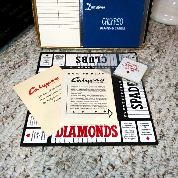 Vintage 1950's Duratone Horse Decorated Calypso Card Game Boxed Set - Picture 4 of 8